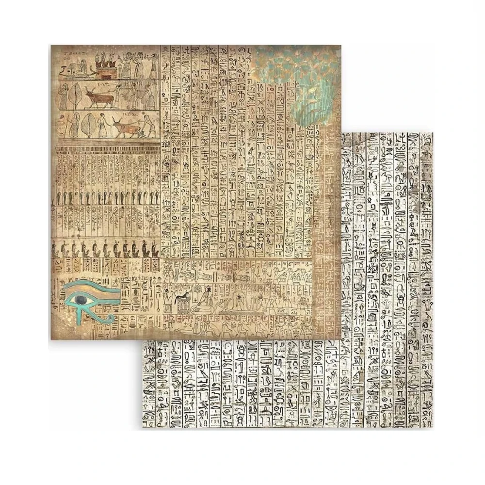 Stamperia Scrapbook papier – Land of Pharaohs Backgrounds 8x8