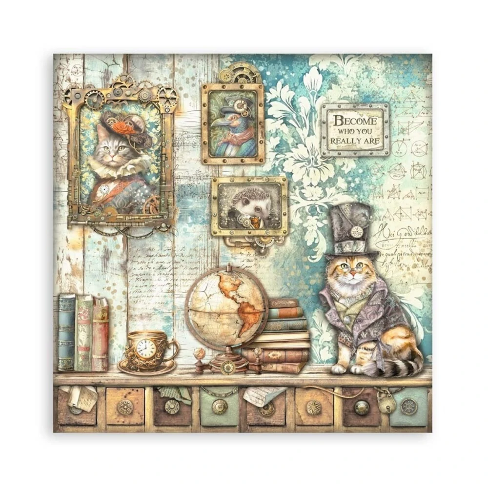Stamperia Alterego scrapbook papier 8x8 Maxi