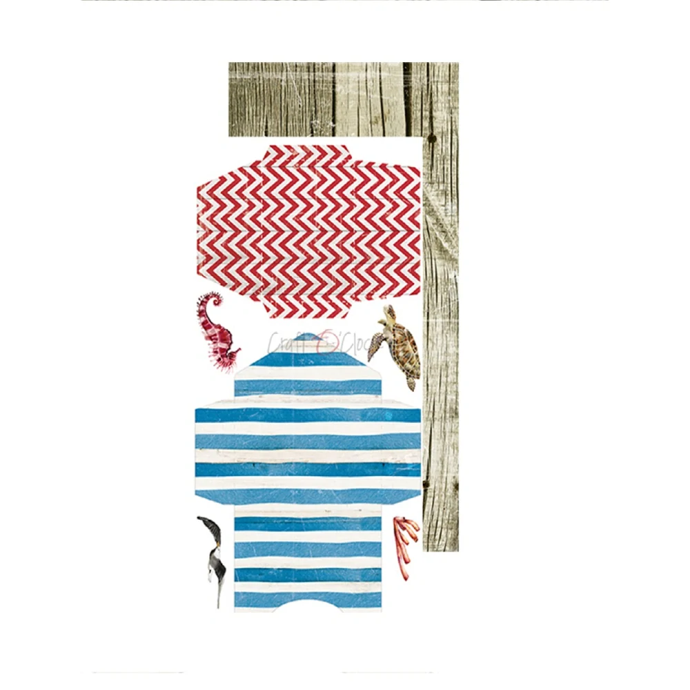  Scrapbook papier - Seaside Greetings 6x12 - Craft O´ Clock