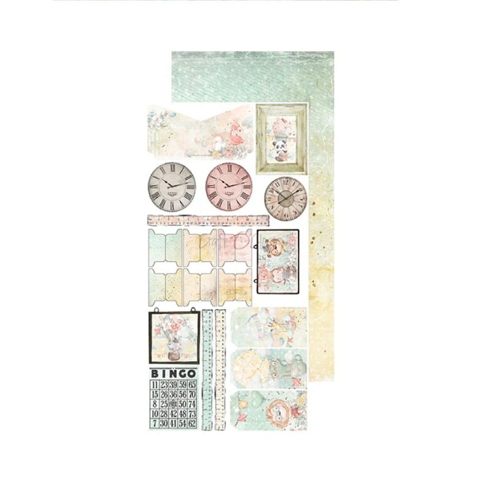 Craft O´ Clock Scrapbook papier - Safari Friends Junk Journal 6x12