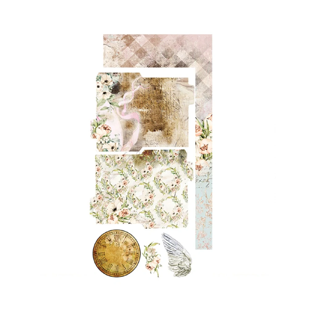 Craft O´ Clock Scrapbook papier - Blooming Retread 6x12