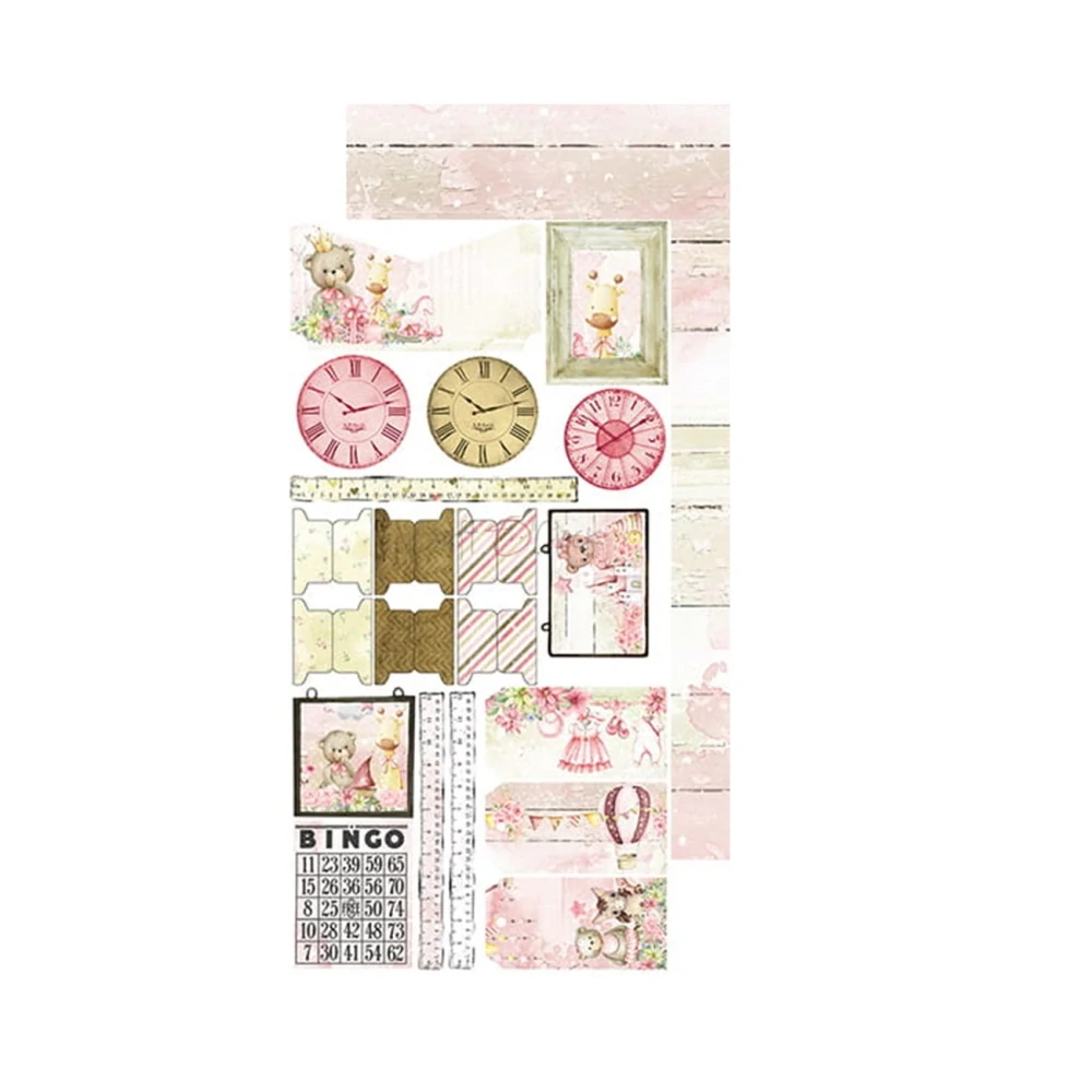 Craft O´ Clock Scrapbook papier - Hello Little Girl 6x12
