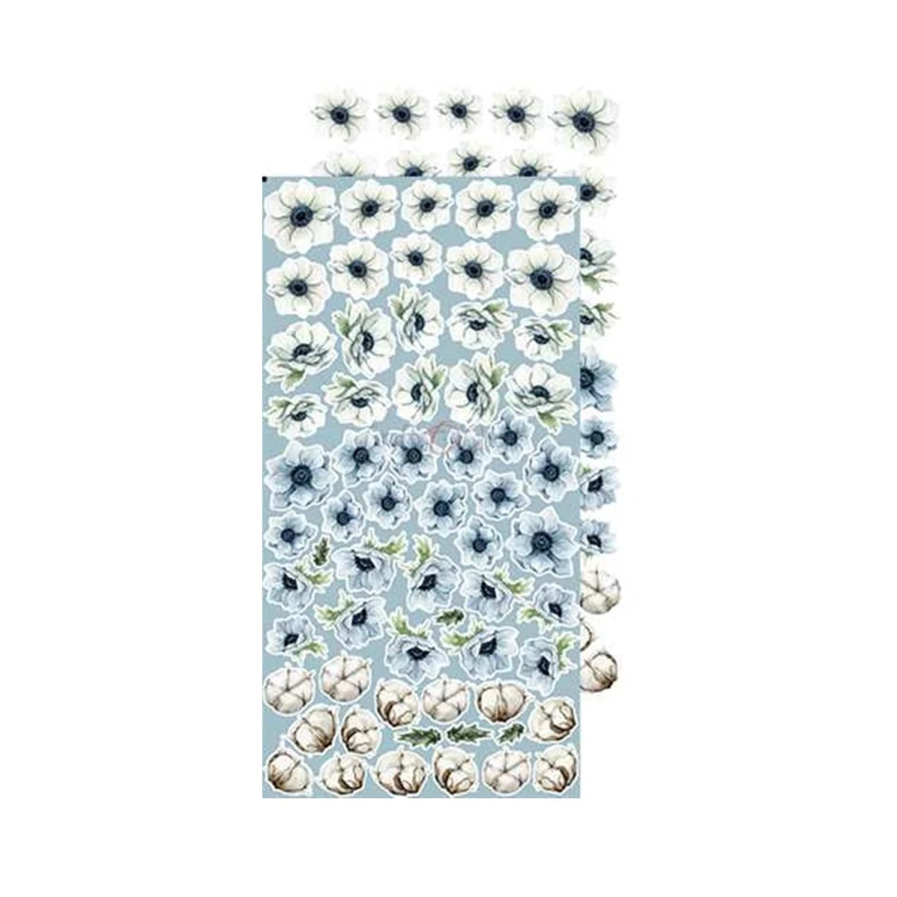 Craft O´ Clock Scrapbook papier - Winter Morning Flowers6x12