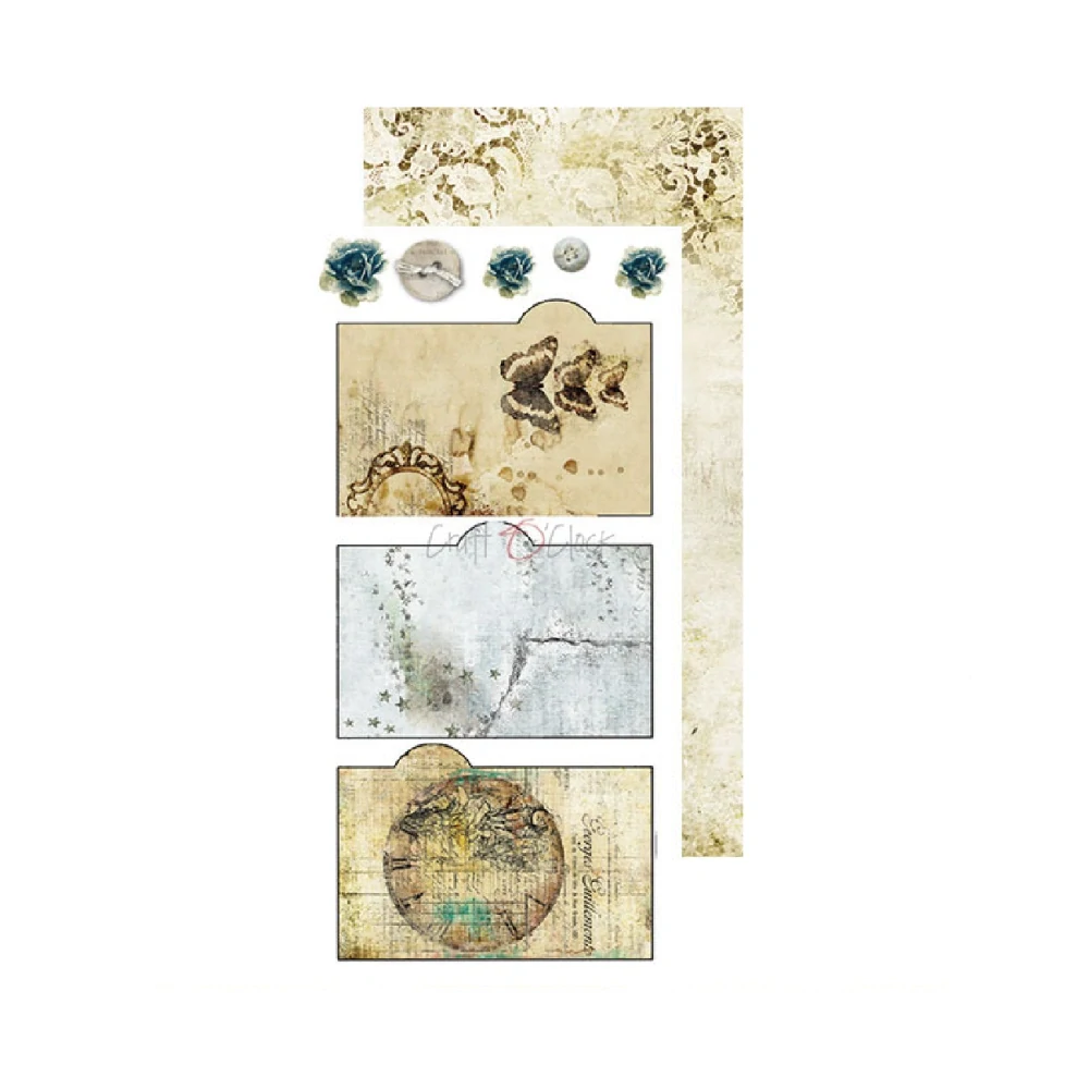 Craft O´ Clock Scrapbook papier - Fleeting Moments   6x12 