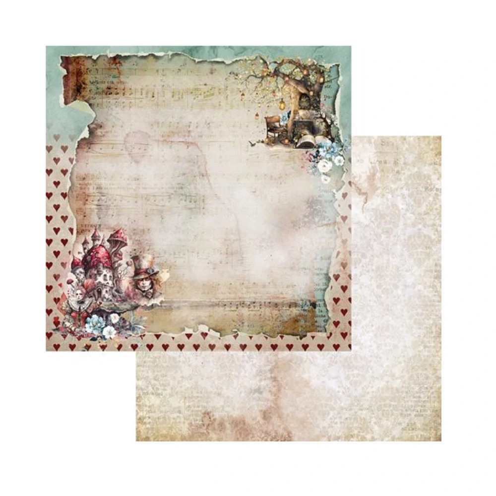 Alchemy of Art Scrapbook papier Enchanted World – Following Alice 8x8