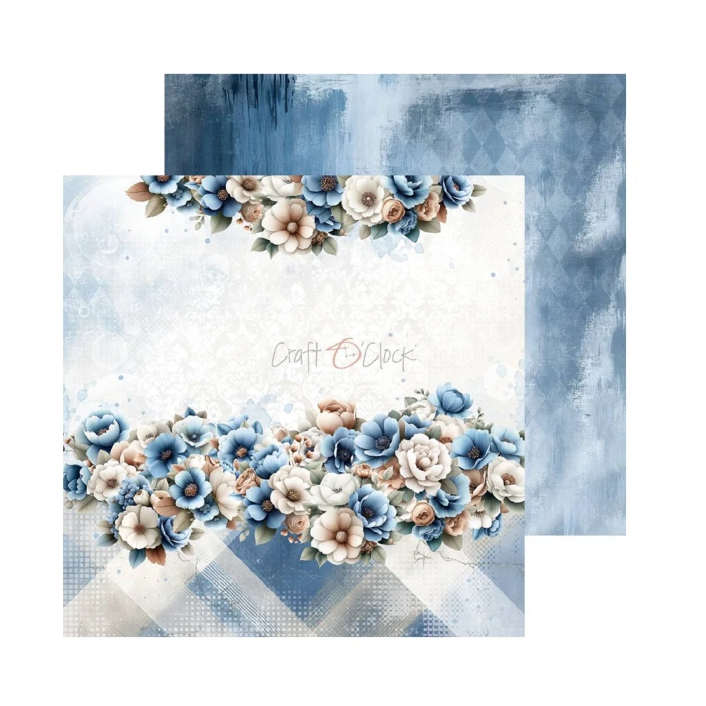 Craft O´ Clock Scrapbook papier - Baby Boy Universe 8x8 Mix