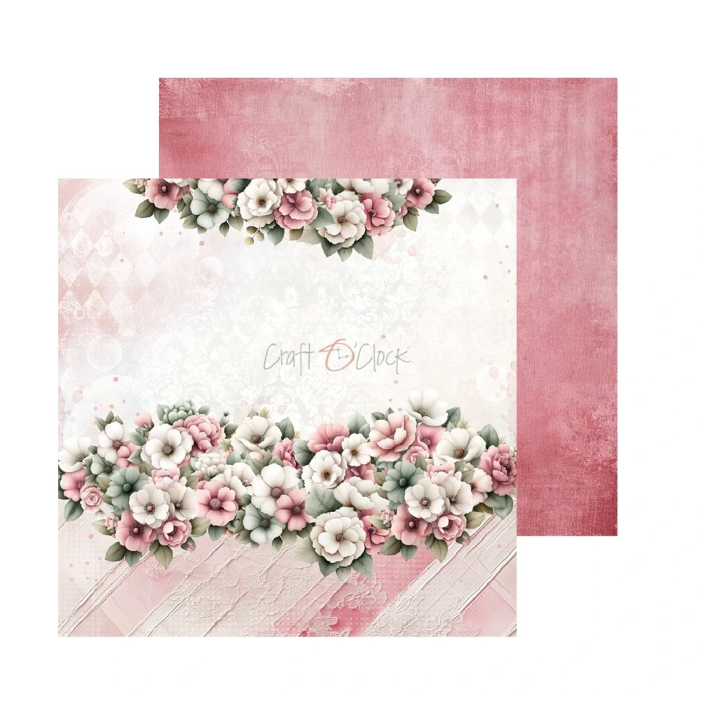 Craft O´ Clock Scrapbook papier - Baby Girl Universe 8x8 Mix