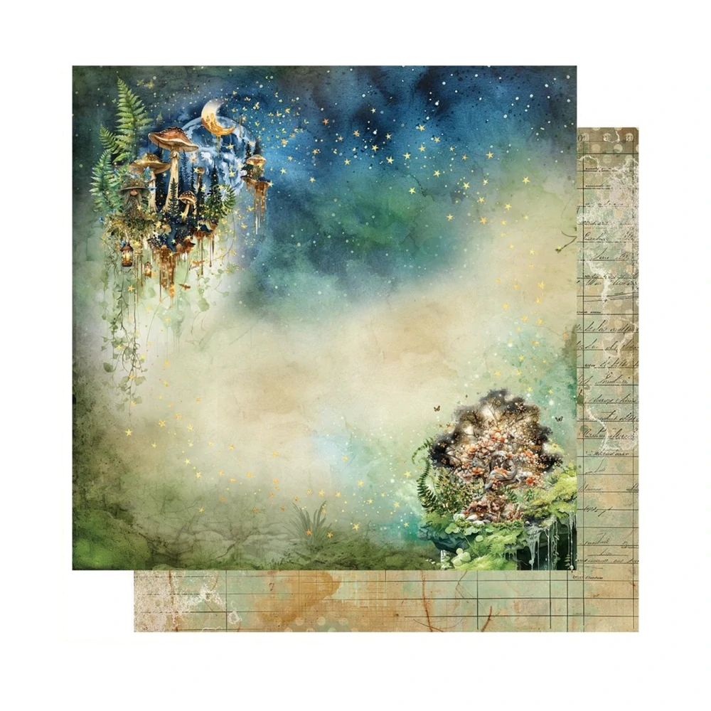 Alchemy of Art Scrapbook papier Tales of Moss and Fern 12x12