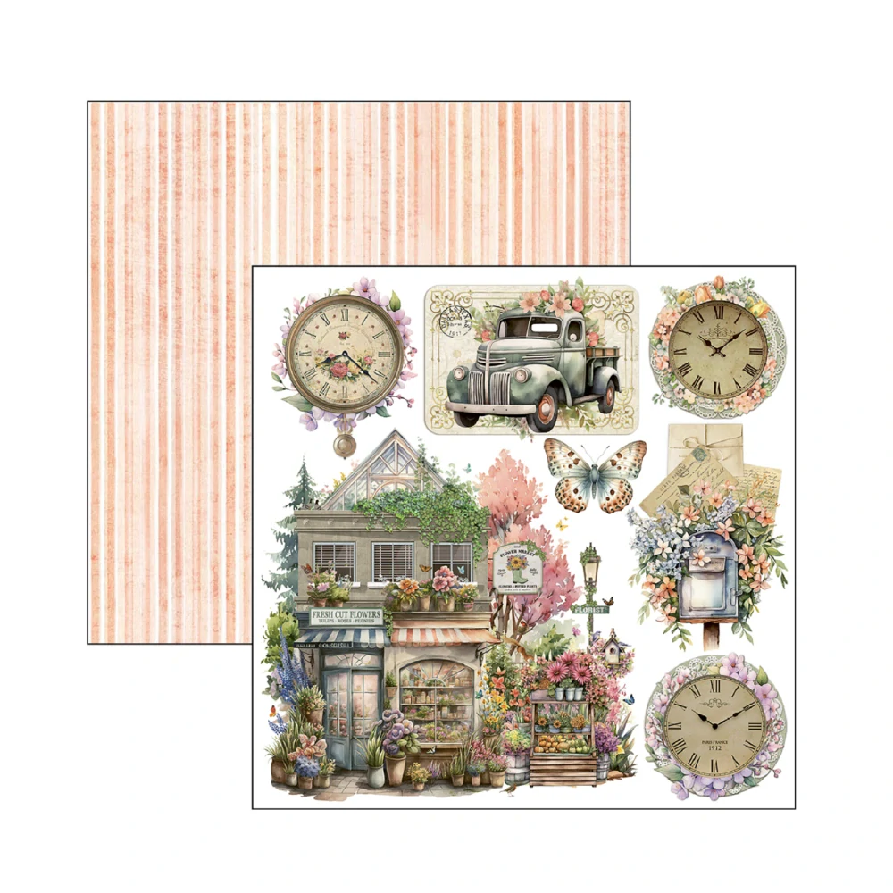 Ciao Bella Scrapbook papier Flower Shop 6x6