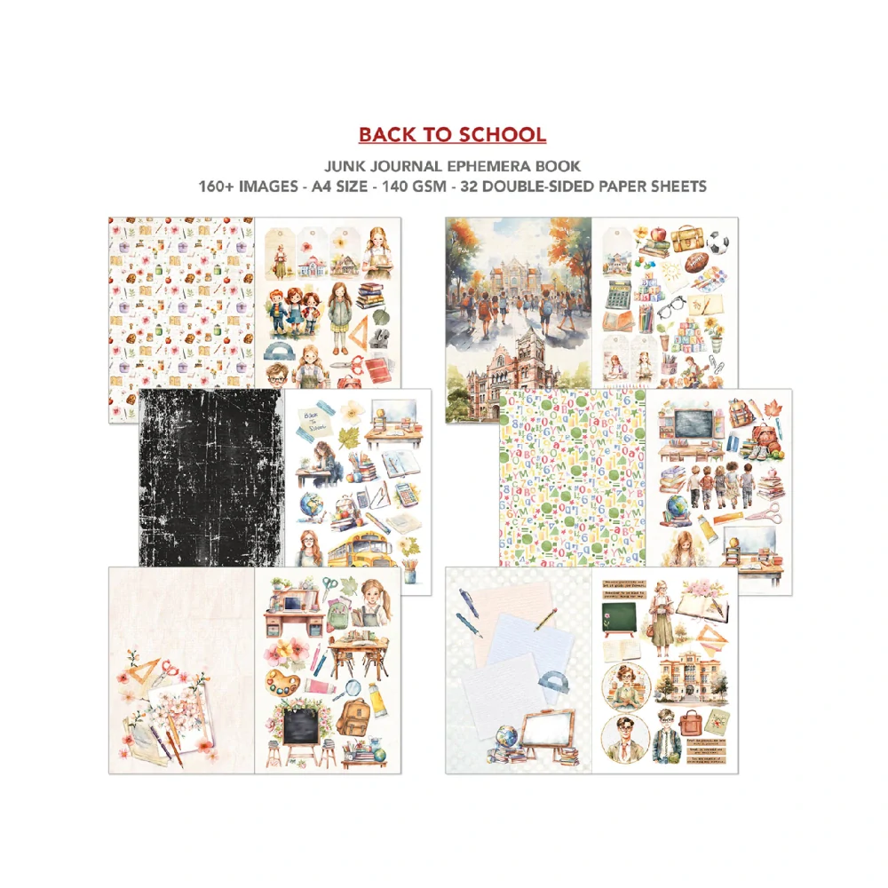 Ciao Bella – Back to School Junk Journal Ephemera Book