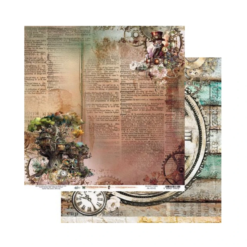 Alchemy of Art Scrapbook papier Steampunk Dream 8x8