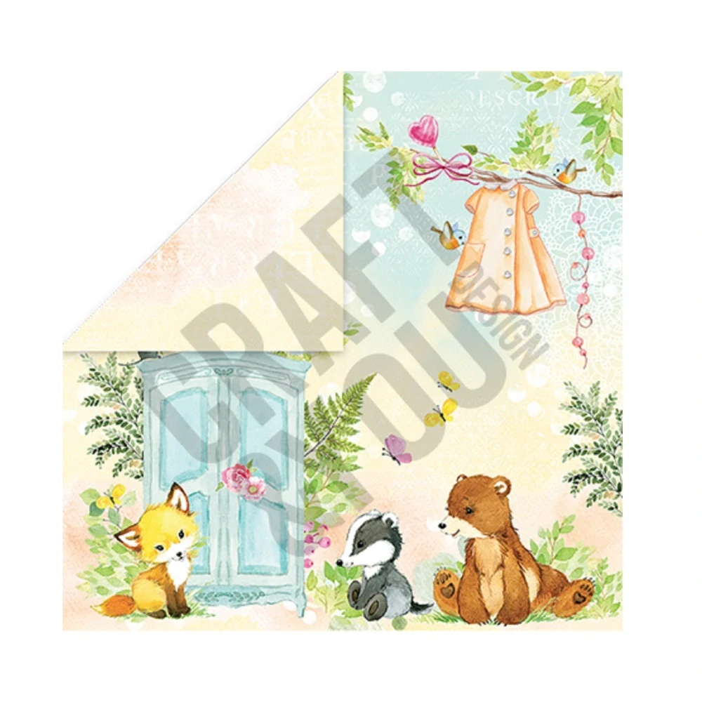 Craft & You Design Scrapbook papier Woodland Story 12x12