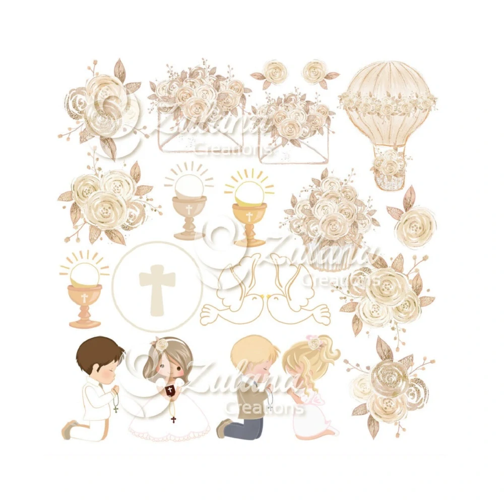 Zulana Creations Scrapbook papier True Colors Beige  12x12