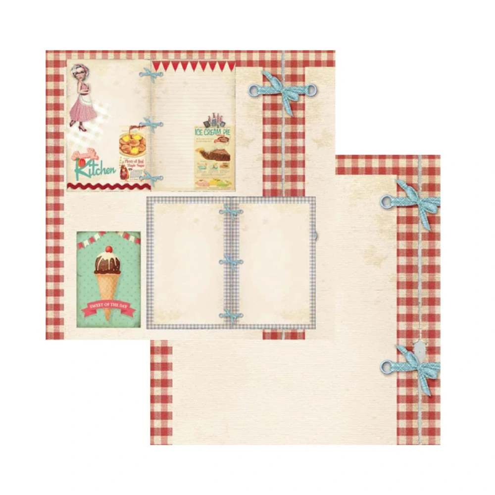 Memory Place Scrapbook papier Vintage Recipes 6x6