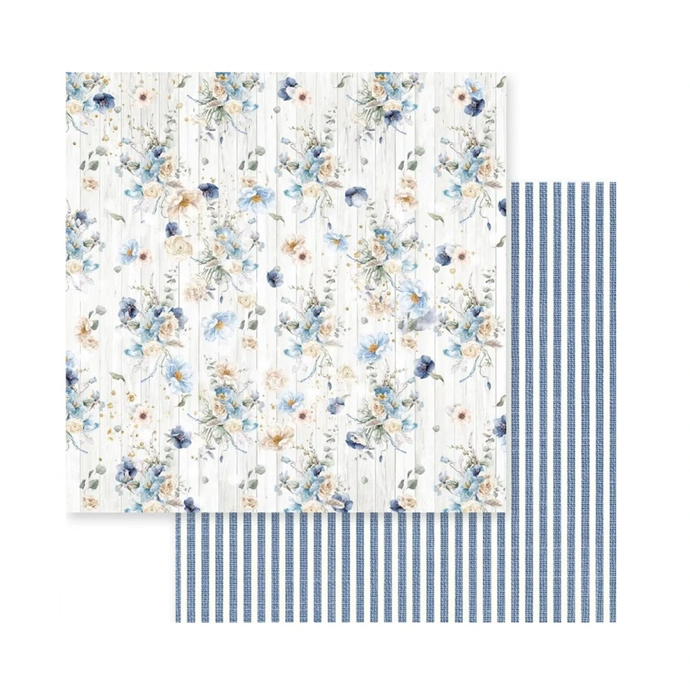 Memory Place Scrapbook papier Dusty Blue Floral 6x6
