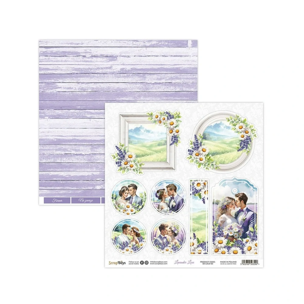 Scrapboys Scrapbook papier Lavender Love 12x12