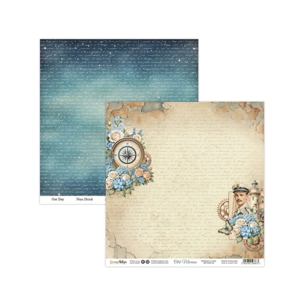 Scrapboys Scrapbook papier Old Marina 12x12