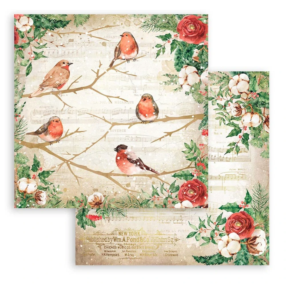Stamperia Scrapbook papier – Home for the Holidays 12x12