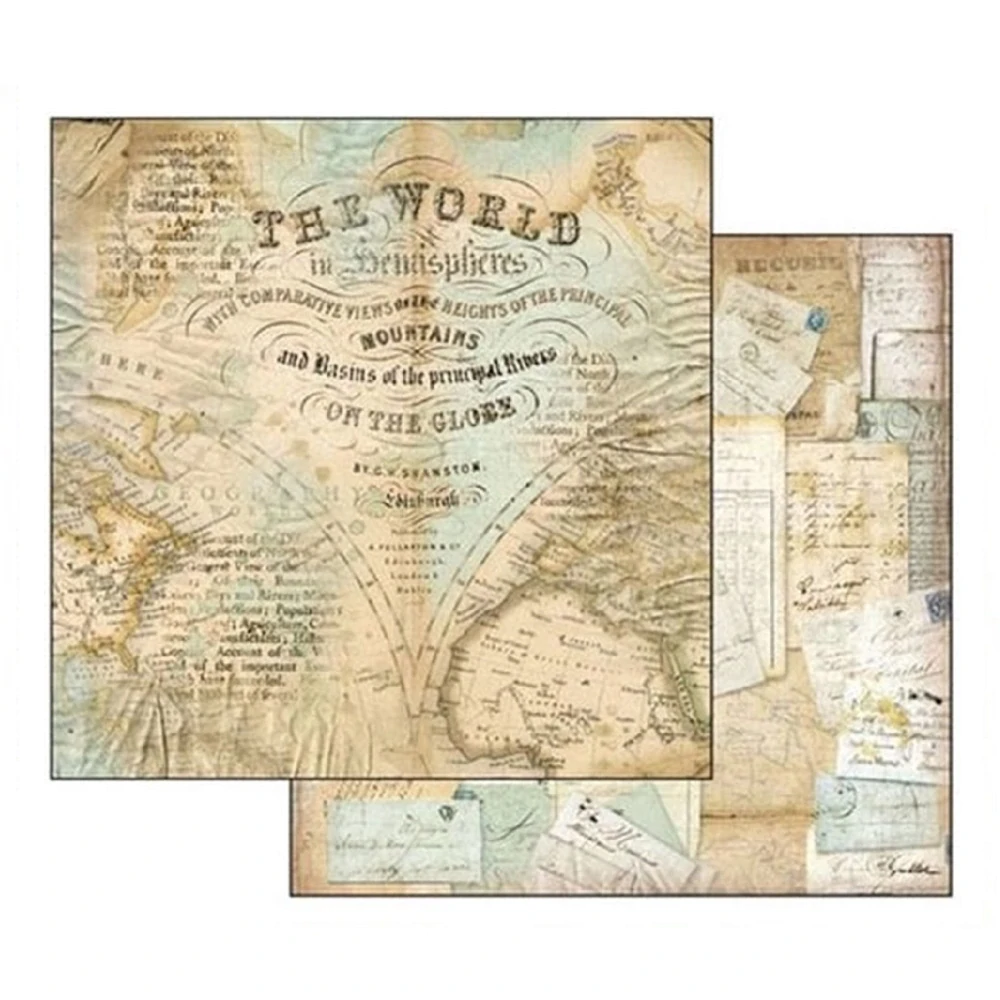Stamperia Scrapbook papier – Around the World 8x8