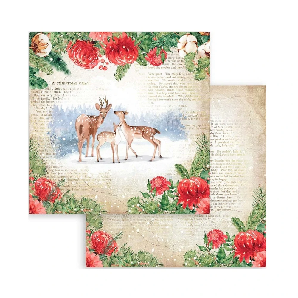 Stamperia Home for the Holidays scrapbook papier 8x8