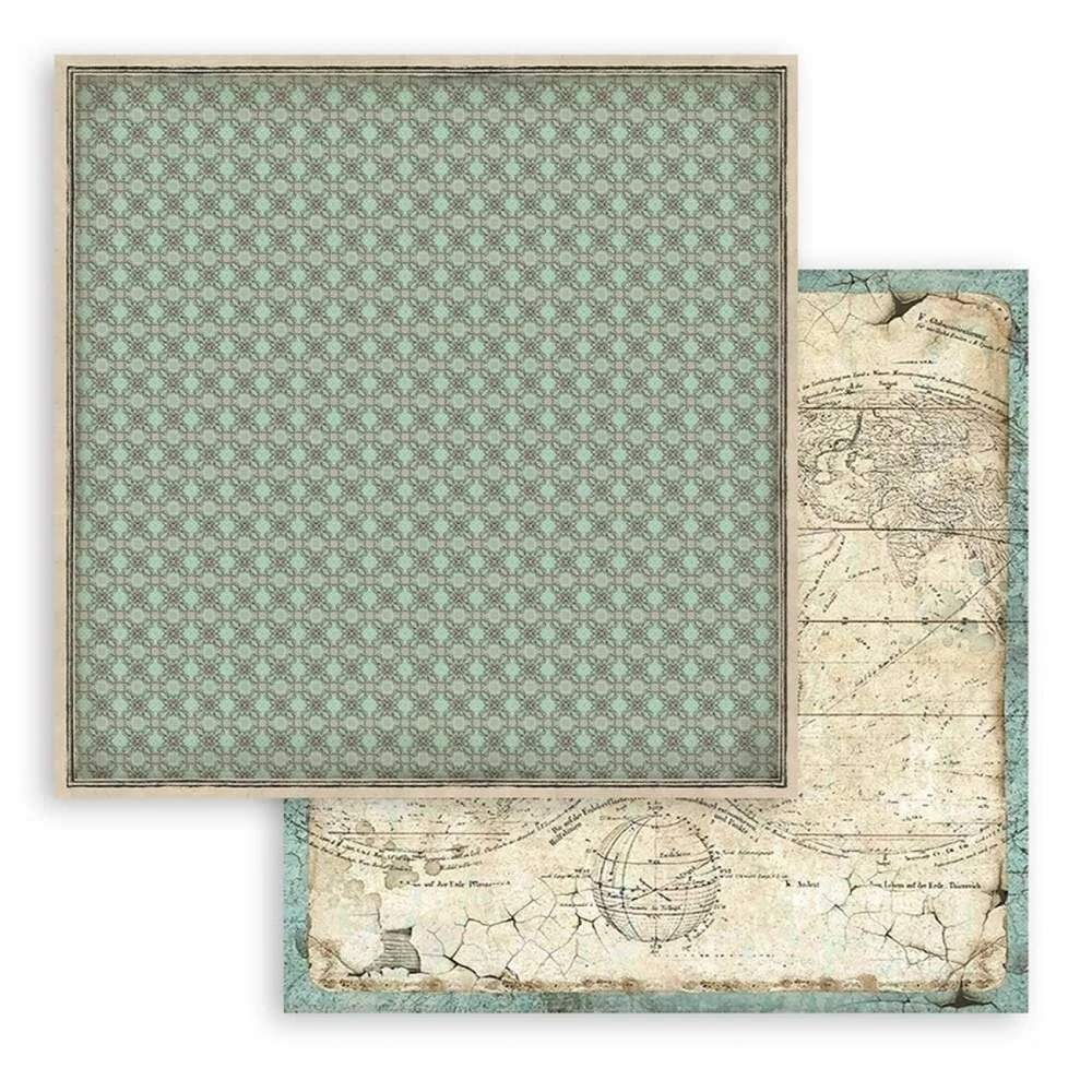 Stamperia Scrapbook papier – Voyages Fantastiques Background 12x12