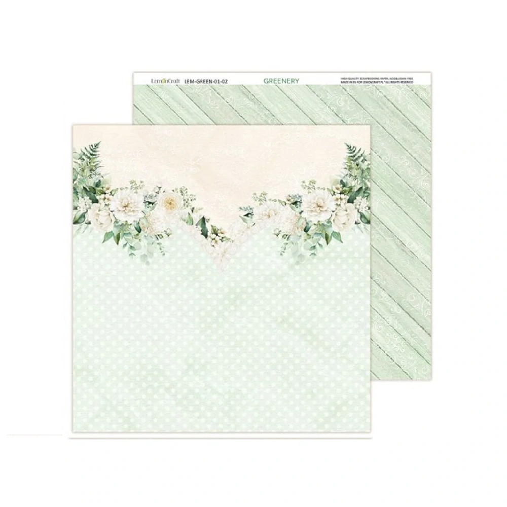 Lemoncraft Scrapbook papier Greenery 12x12