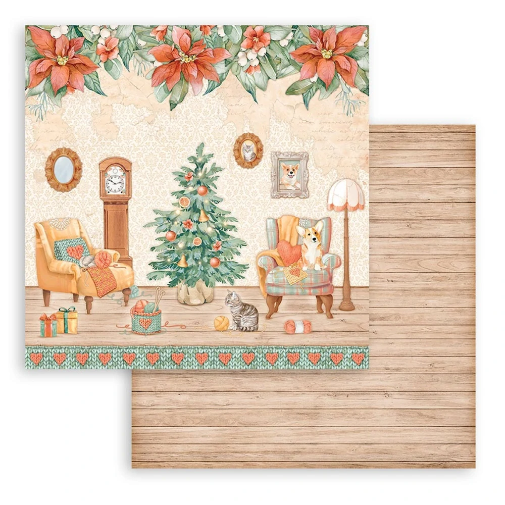 Stamperia Scrapbook papier – All around Xmas 12x12