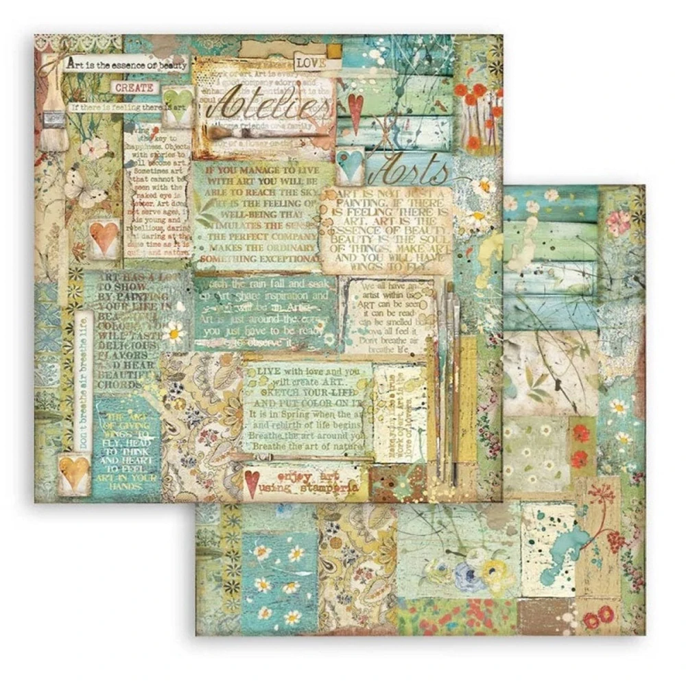 Stamperia Scrapbook papier – Atelier des Arts 12x12