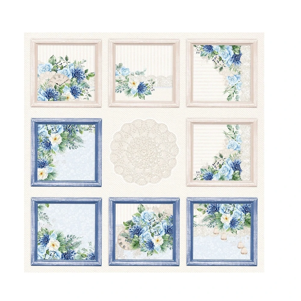 Lemoncraft Scrapbook papier Blue Almonds 12x12
