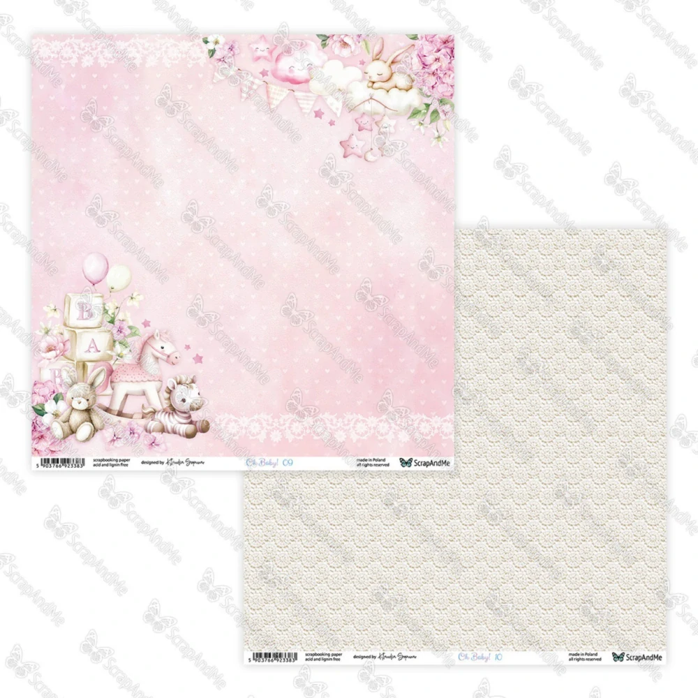 ScrapAndMe Scrapbook papier Oh,Baby 8x8