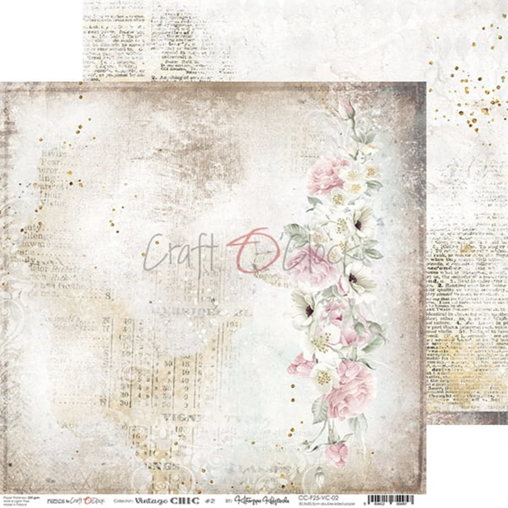 Craft O´ Clock Scrapbook papier - Vintage Chic 12x12