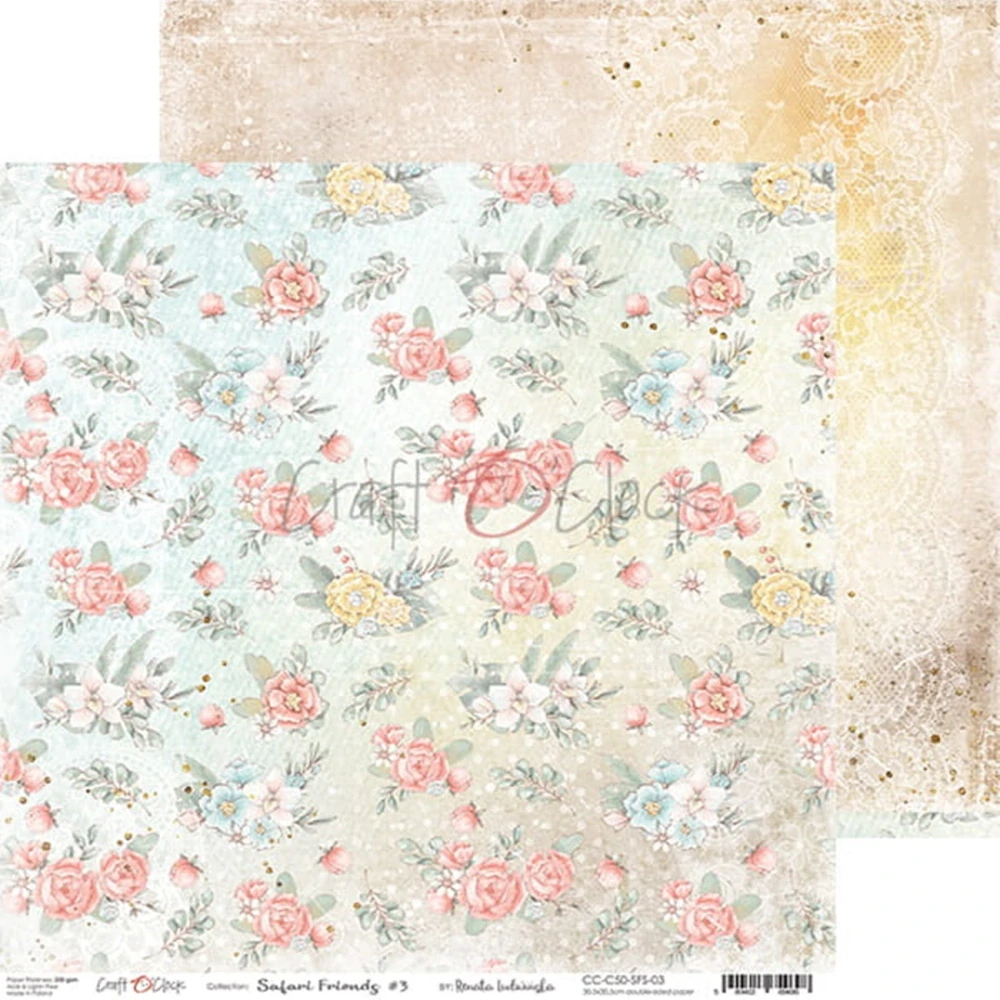 Craft O´ Clock Scrapbook papier - Safari Friends 12x12