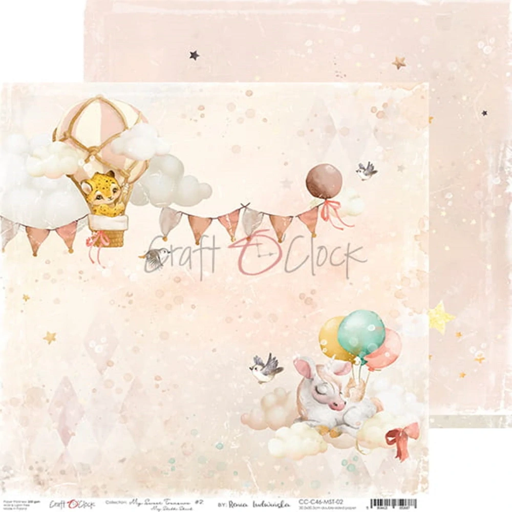 Craft O´ Clock Scrapbook papier - My Sweet Treasure 8x8