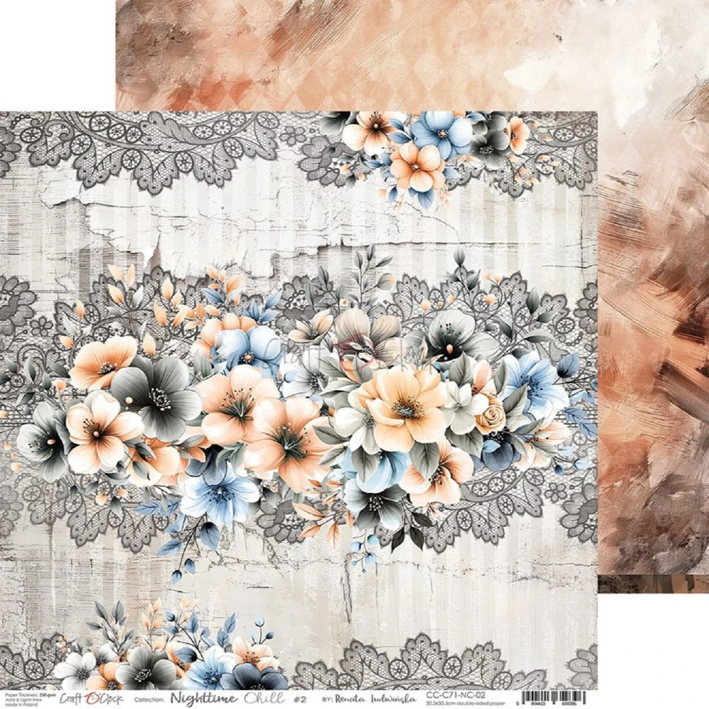 Craft O´ Clock Scrapbook papier - Nighttime Chill 8x8