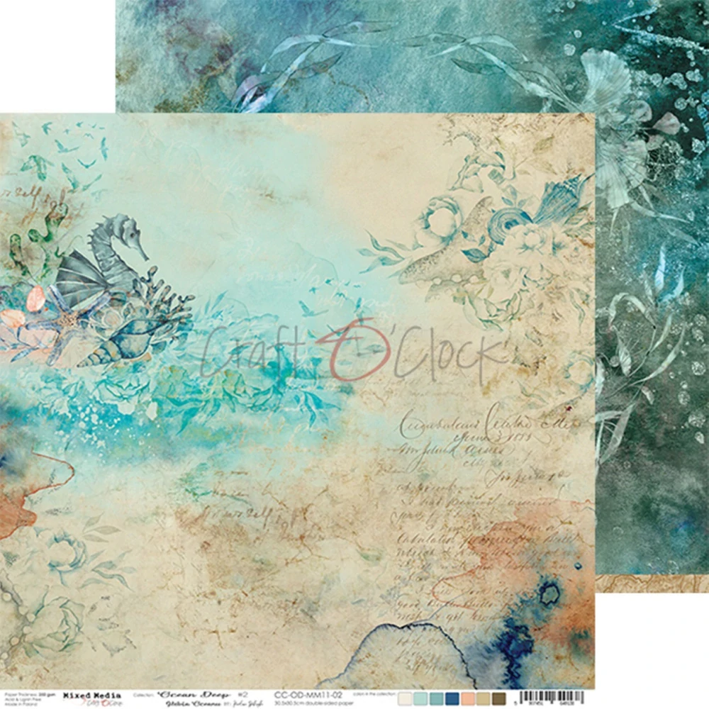 Craft O´ Clock Scrapbook papier - Ocean Deep 12x12