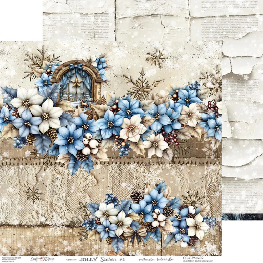 Craft O´ Clock Scrapbook papier - Jolly Season 12x12