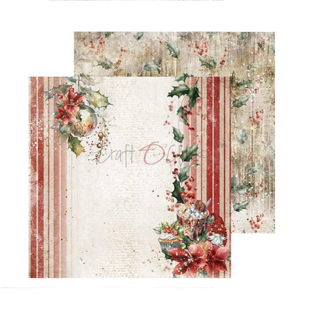 Craft O´ Clock Scrapbook papier - Christmas Treasure 8x8