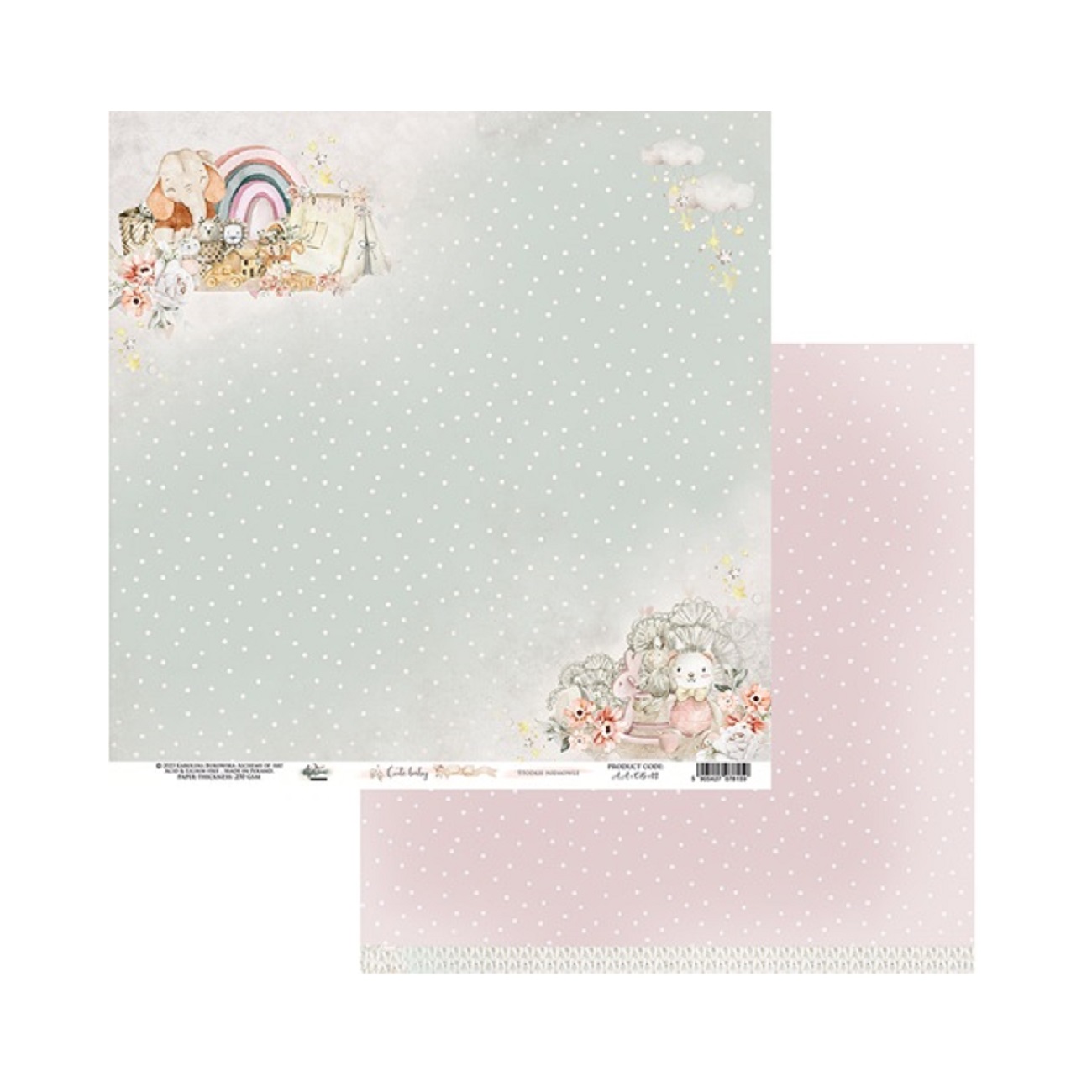 Alchemy of Art Scrapbook papier Cute Baby 12x12