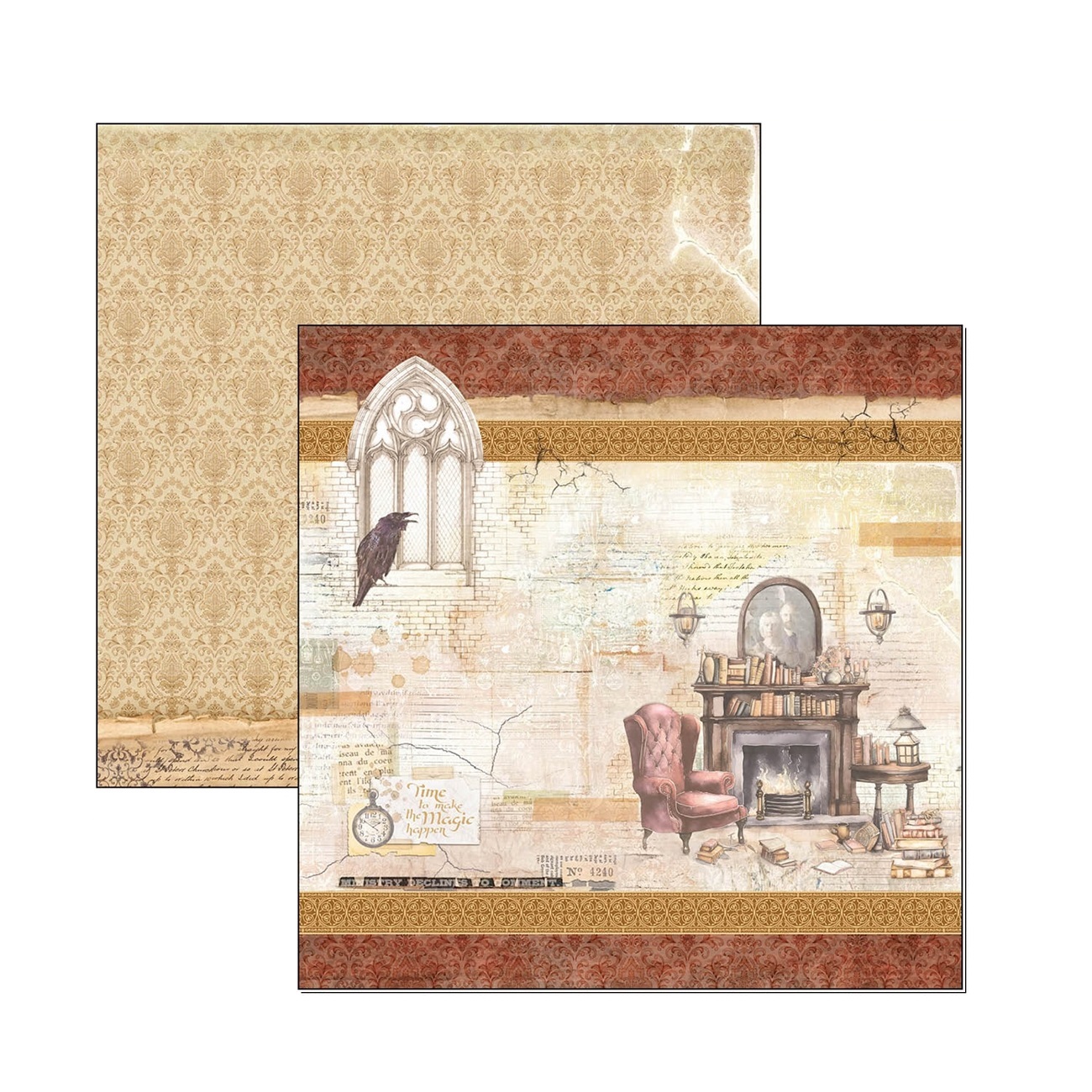 Ciao Bella Scrapbook papier Wizard Academy 8x8