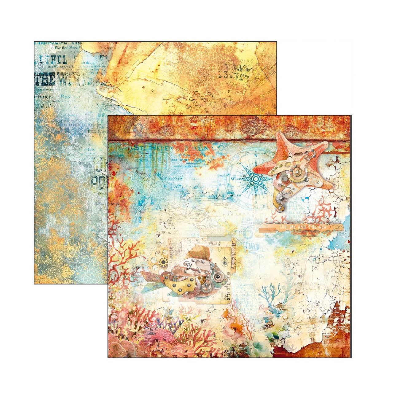 Ciao Bella Scrapbook papier Coral Reef 12x12