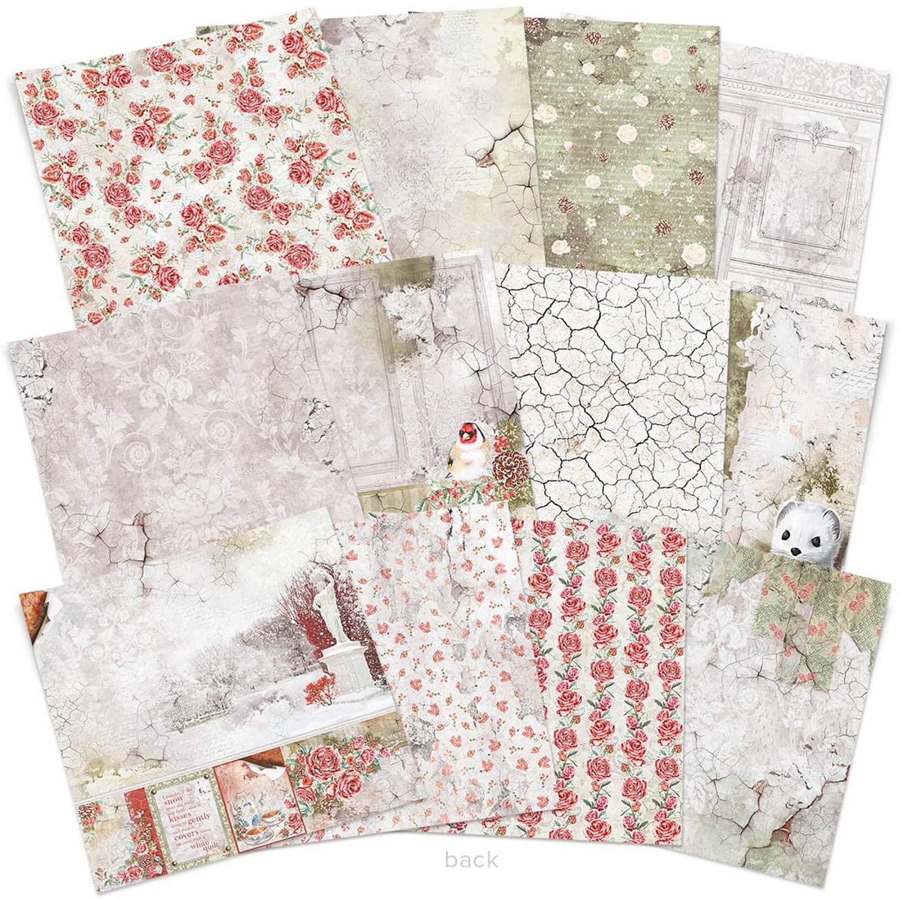 Ciao Bella Scrapbook papier Frozen Roses 12x12