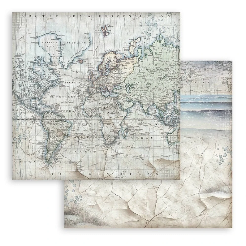 Stamperia Scrapbook papier – Silent Sea Backgrounds 12x12