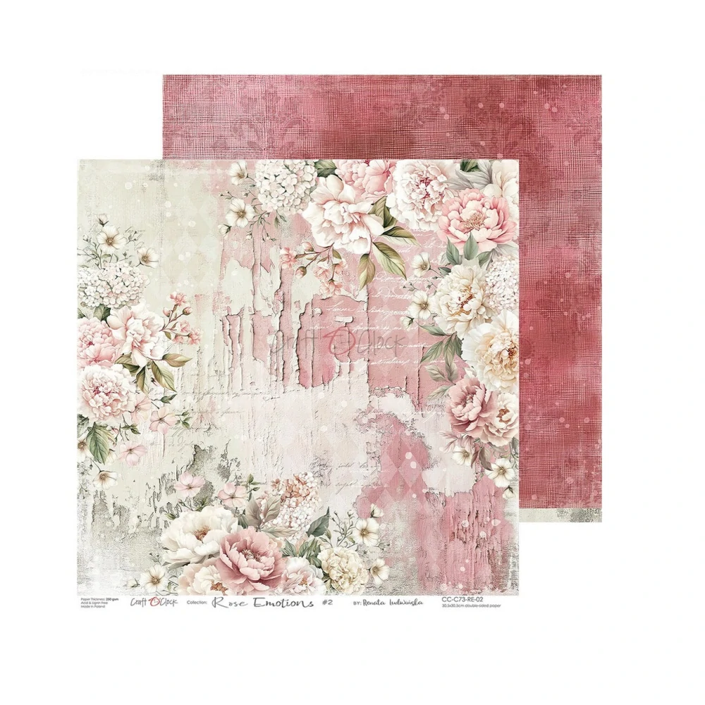 Craft O´ Clock Scrapbook papier - Rose Emotions  12x12