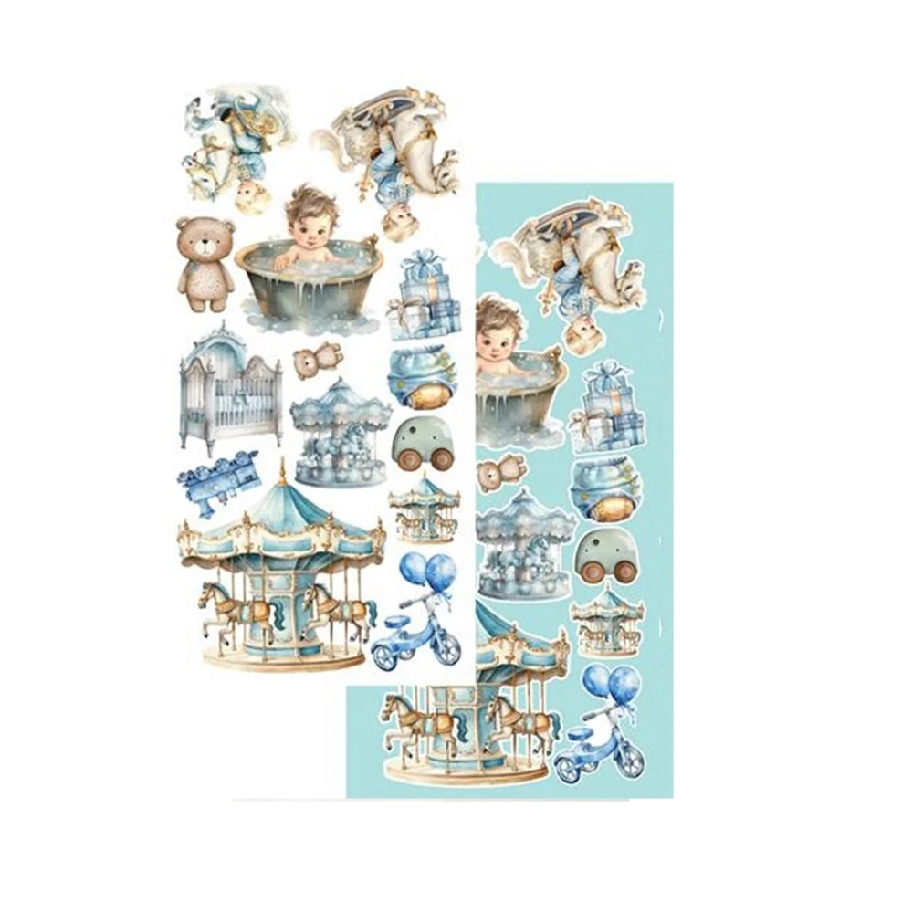 Alchemy of Art Scrapbook papier Hello Baby Boy  6x12