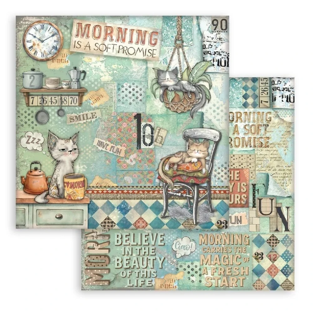 Stamperia Furry Friends 8x8 scrapbook papier