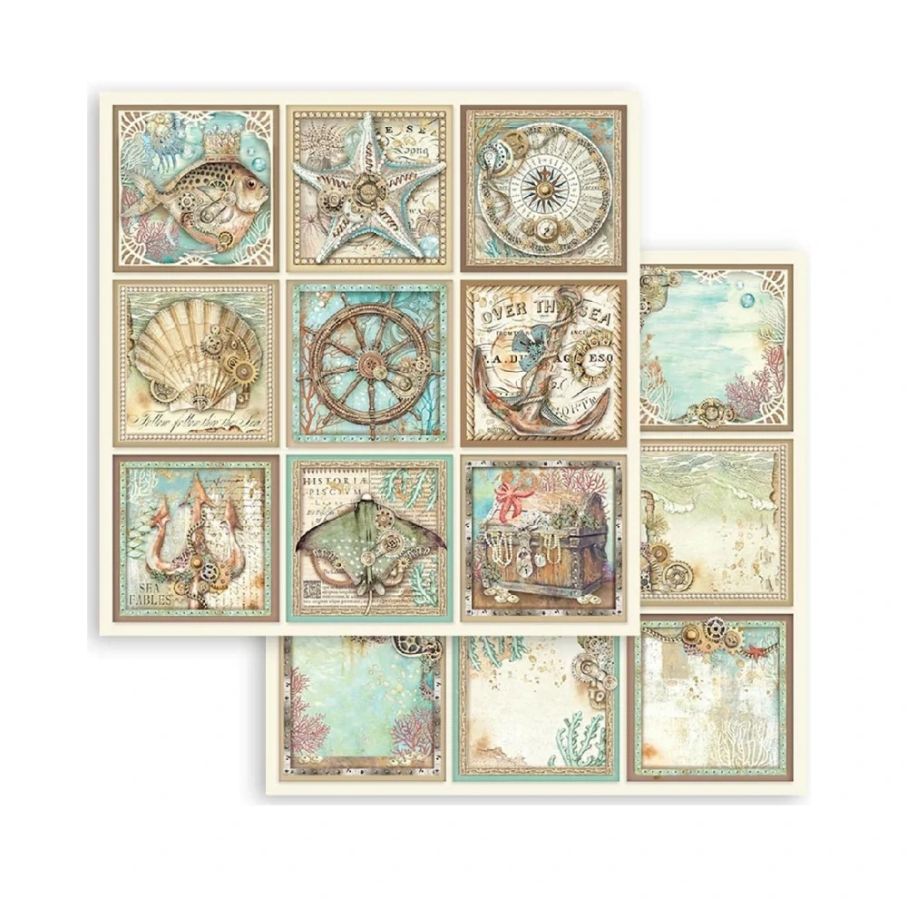 Stamperia Songs of The Sea scrapbook papier 8x8