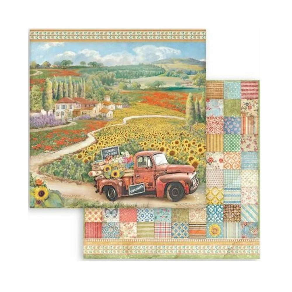 Stamperia Scrapbook papier – Sunflower Art 8x8