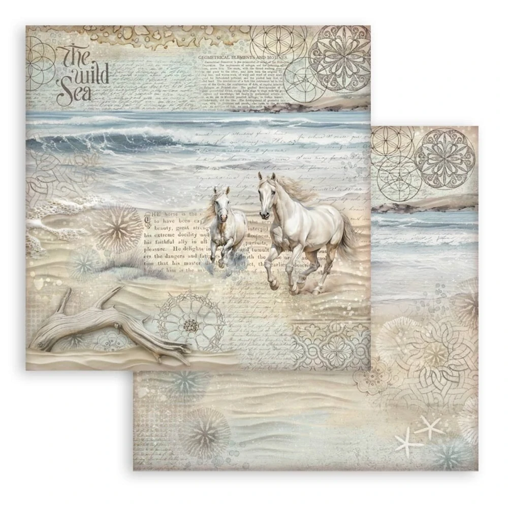 Stamperia Scrapbook papier – Silent Sea 8x8