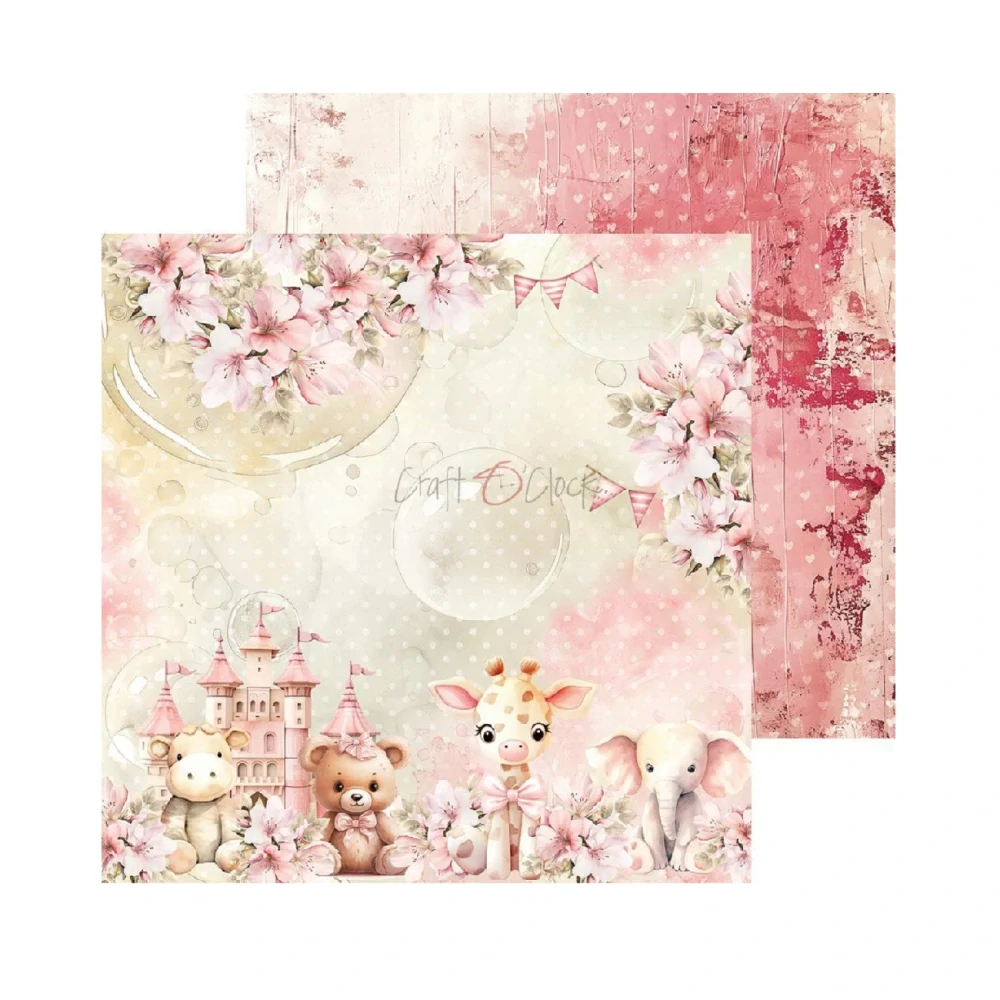 Craft O´ Clock Scrapbook papier - Girl & Curl 8x8 