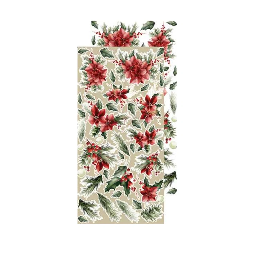 Craft O´ Clock Scrapbook papier - Christmas Treasure Flowers 6x12